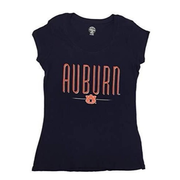 Rivalry Threads Auburn Women's Navy Crew Neck T-Shirt - Picture 1 of 1